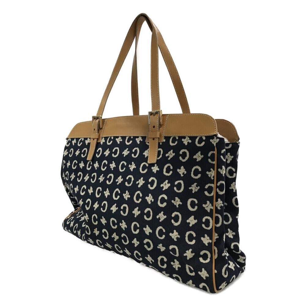 Celine tote monogram denim bag featuring Brown Macadam